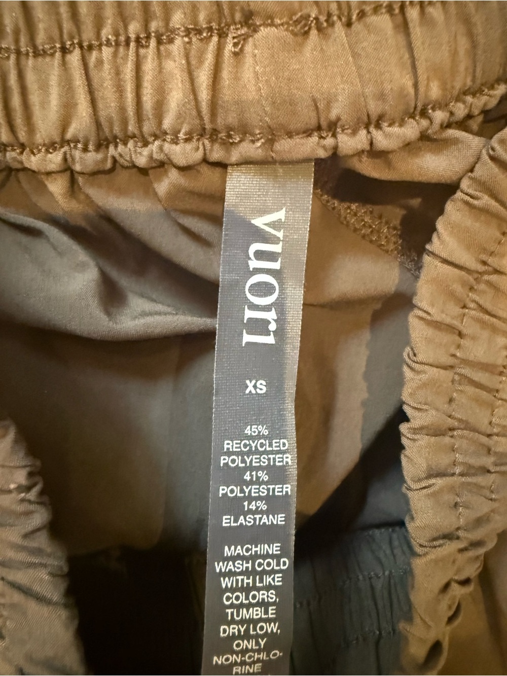 Vuori Villa Shorts XS Olive Green High Rise Flowy Athleisure - Picture 5 of 5